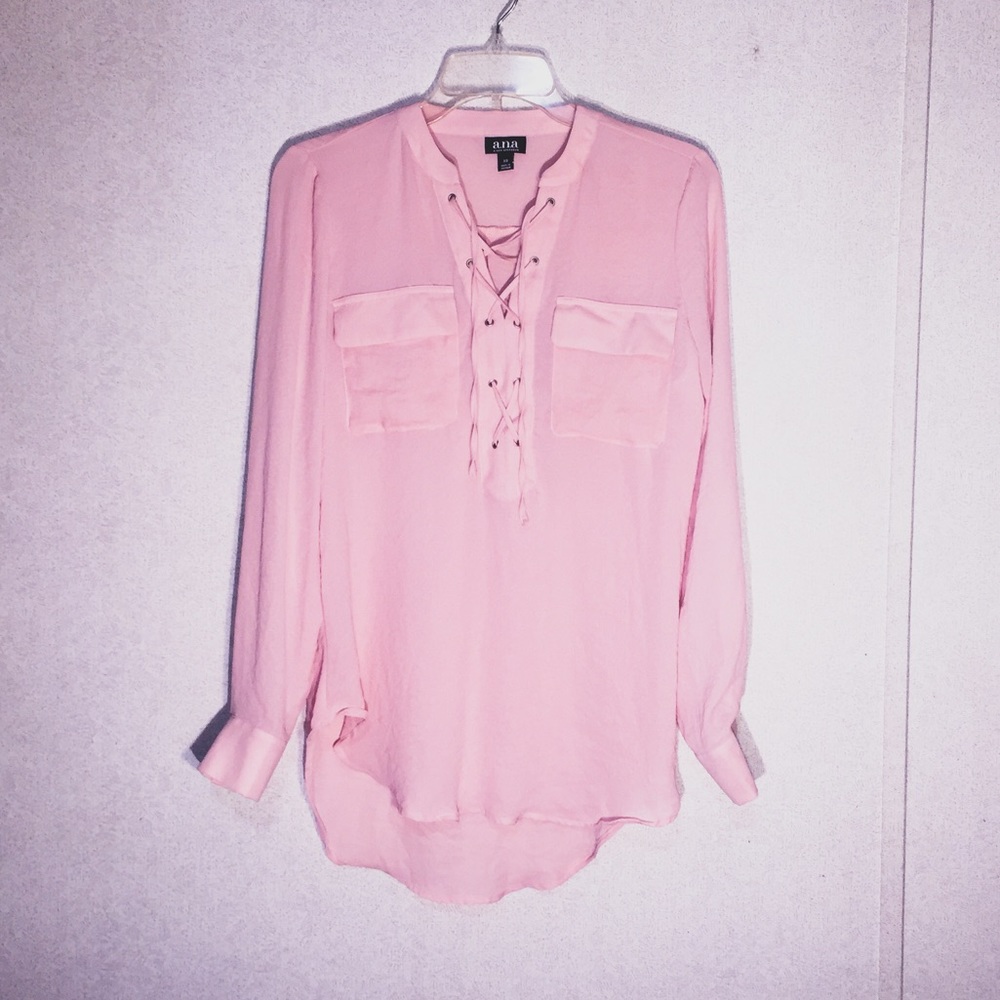New beautiful sheer pink blouse